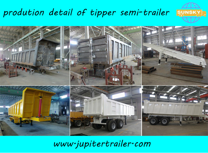 3-axle square tipper semi-trailer