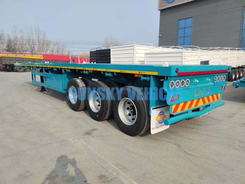 2 units flatbed semi-trailer and HOWO 400HP tractor exported to Côte d'Ivoire
