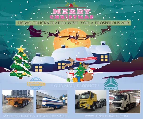 HOWO Truck Trailer: Happy Holiday& Merry Christmas To All Friend