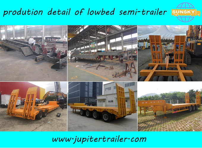 3 axle extendable Flatbed semi trailer