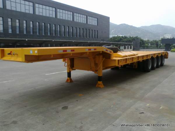 4 Axles lowboy Truck Semi Trailer