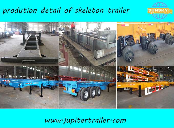 tri axle skeletal trailer