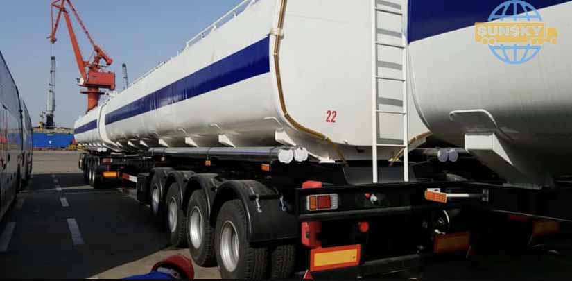 4 axle fuel tanker trailer