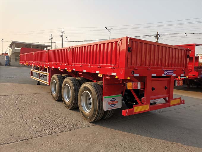 0.6M drop side semi trailer