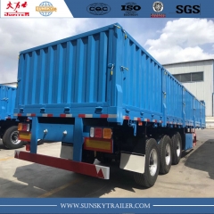  40ft 3-Axle flat bed Semi-Trailer with side wall