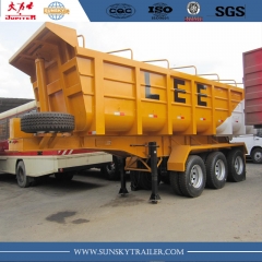 27m³ u shape tipper trailer with 3 axles for kenya transportation
