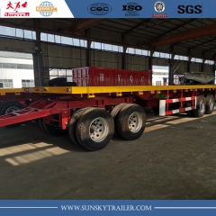 4 Axle drawbar flatbed trailer for sale