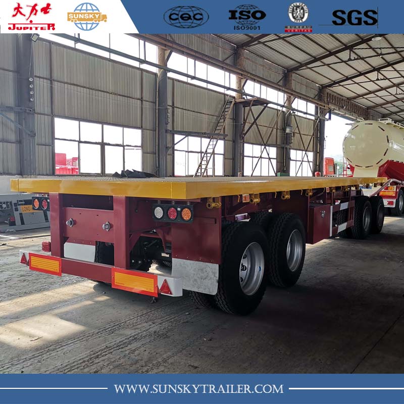 4 Axle drawbar flatbed trailer for sale