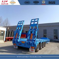 4 axle 60 tons low bed semi trailer for sale