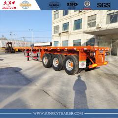 3 axle 40ft flatbed trailer exported to Tanzania