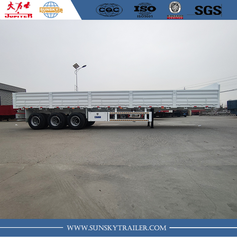 3 axles flatbed trailer