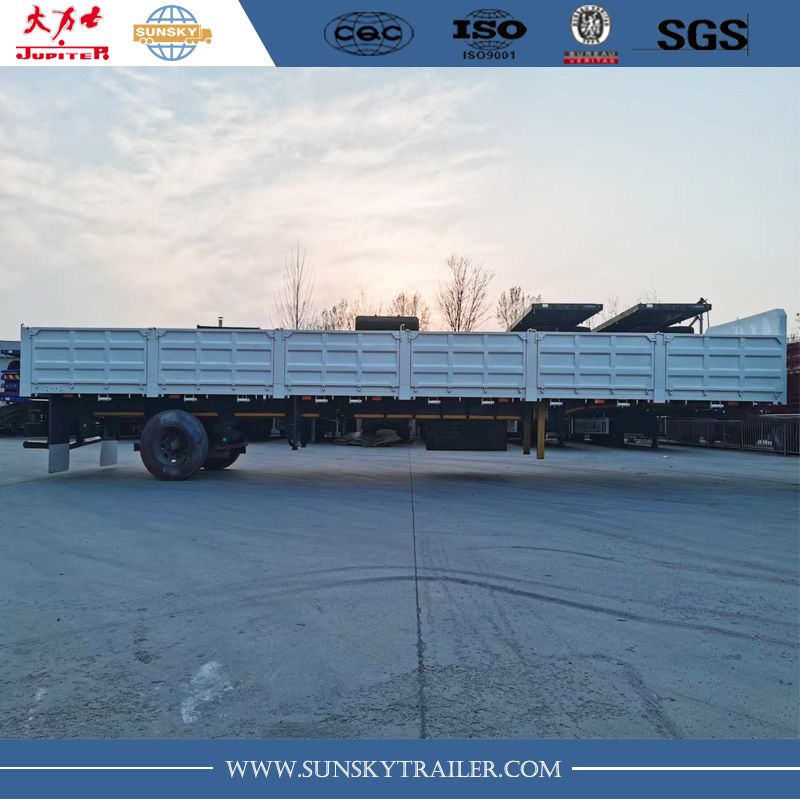 3 axles flatbed trailer