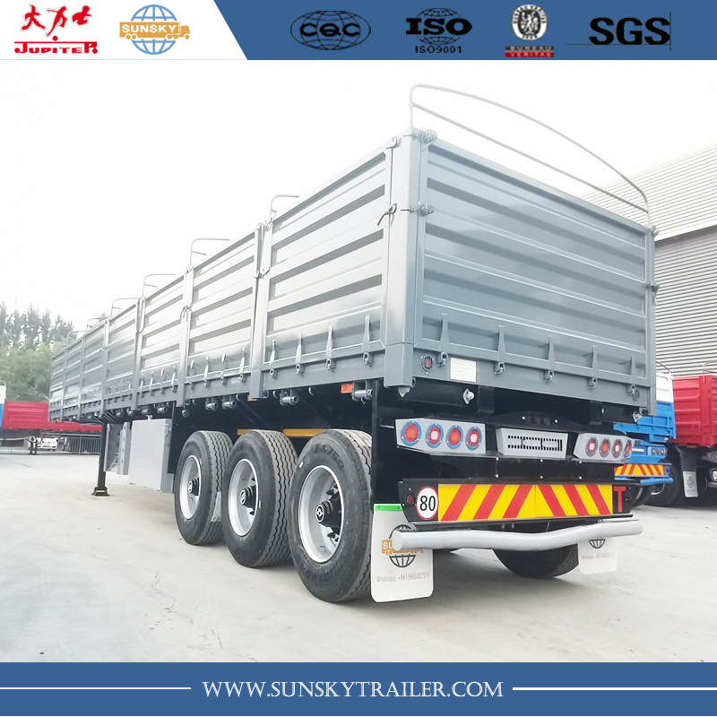 dropside wall 40T flatbed semi trailer