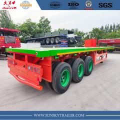 3 axles flatbed trailer