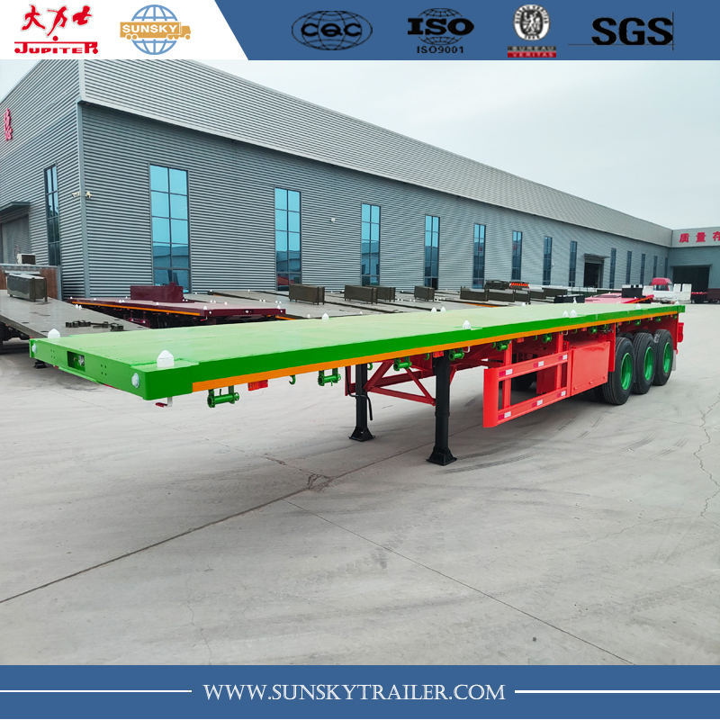 3 axles flatbed trailer