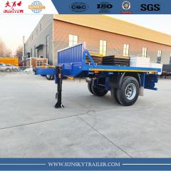 One axle dangler trailer with head wall