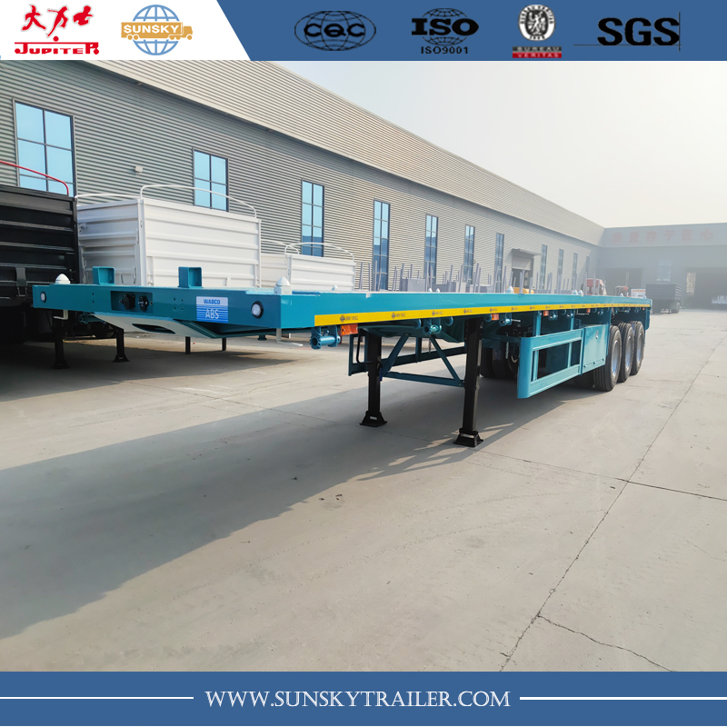 3 axles flatbed trailer