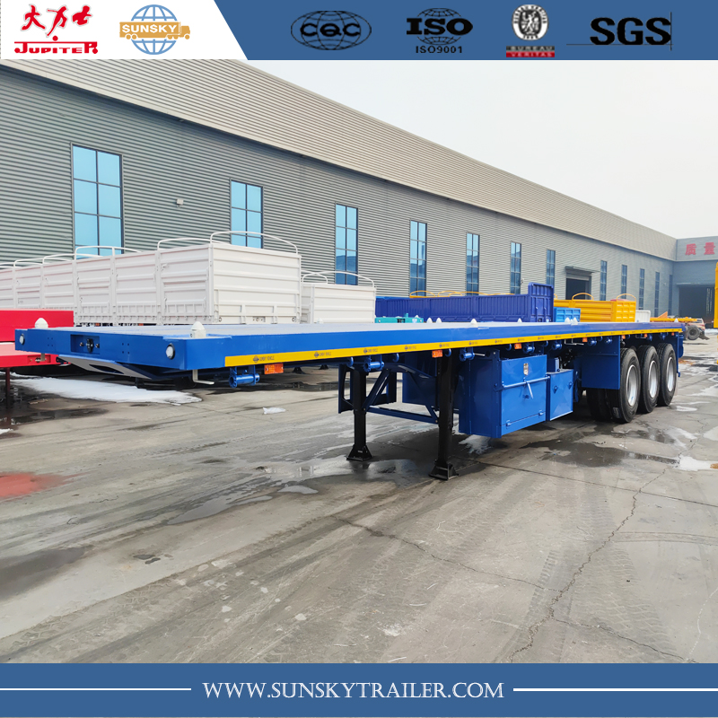 40foot 3-axle flatbed semi-trailer