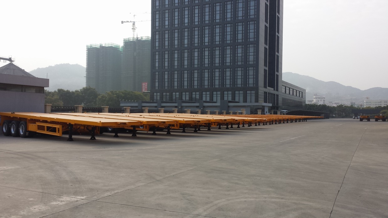  40units Sunsky gooseneck container semi-trailers were delivered to Hochiminh, Vietnam 