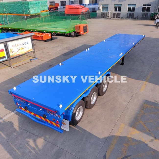 6.5-ton lightweight flatbed trailer for sale to Tanzania