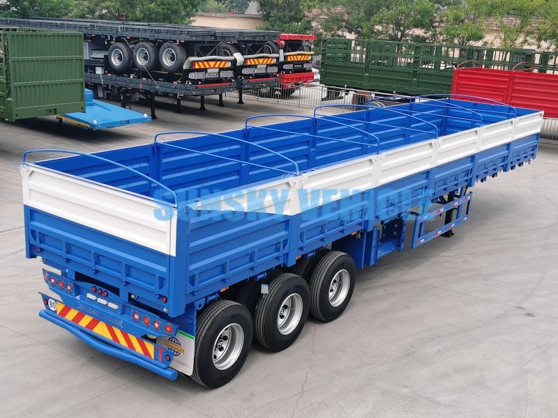 Deliver 2 units 40FT 3-Axle Dropside Semi Trailer to Tanzania