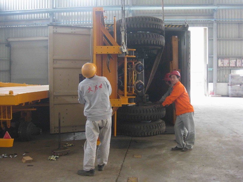 Shipping idea 1: Load 2 units trailers into 40ft or 45ft container