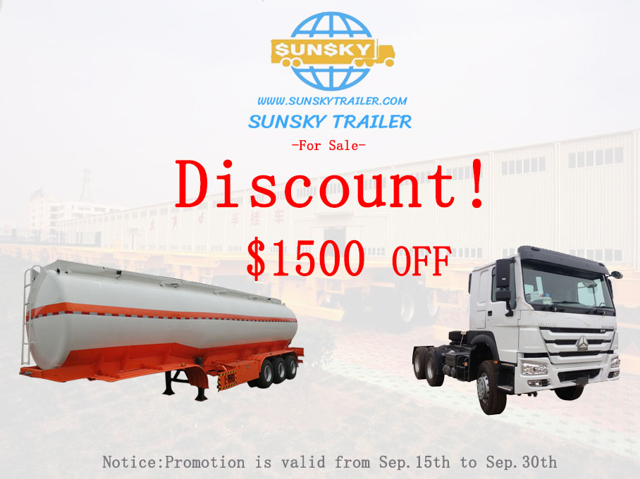 Promotion for the tanker trailer and tractor truck 