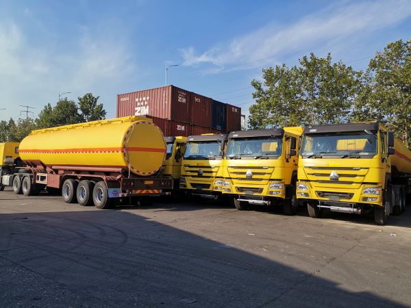 New order again, 10 Units Fuel tanker trailers and HOWO tractor trucks export to Mozambique
