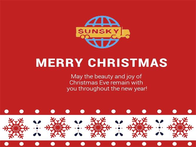 Merry Christmas！Best wishes to all friends from SUNSKY TRAILER,CHINA