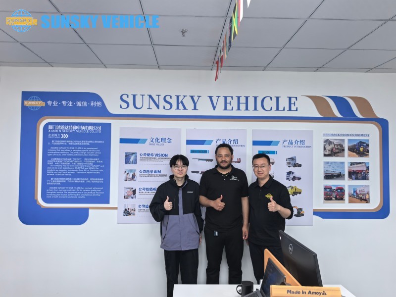 Strategic Expansion: DRC Logistics Client Visits SUNSKY Vehicle for Factory Tour & Trailer Order