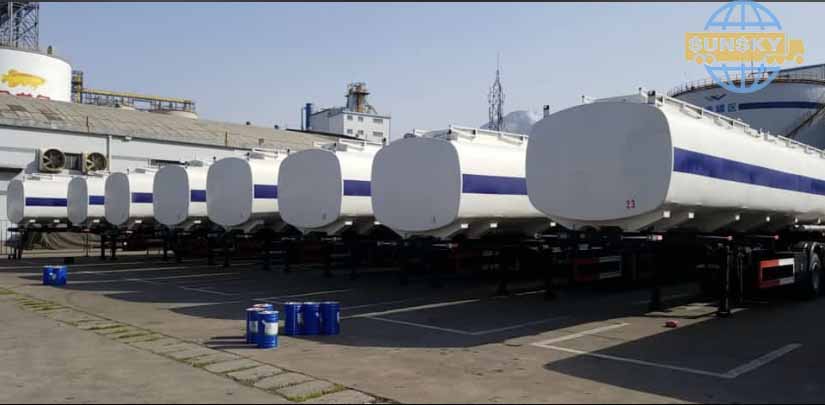 4 Axles Fuel Tanker Trailers Export To Africa