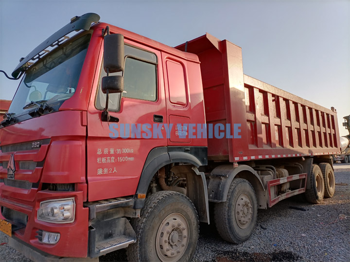 HOWO 371HP Used Dump Truck Exported to Ghana